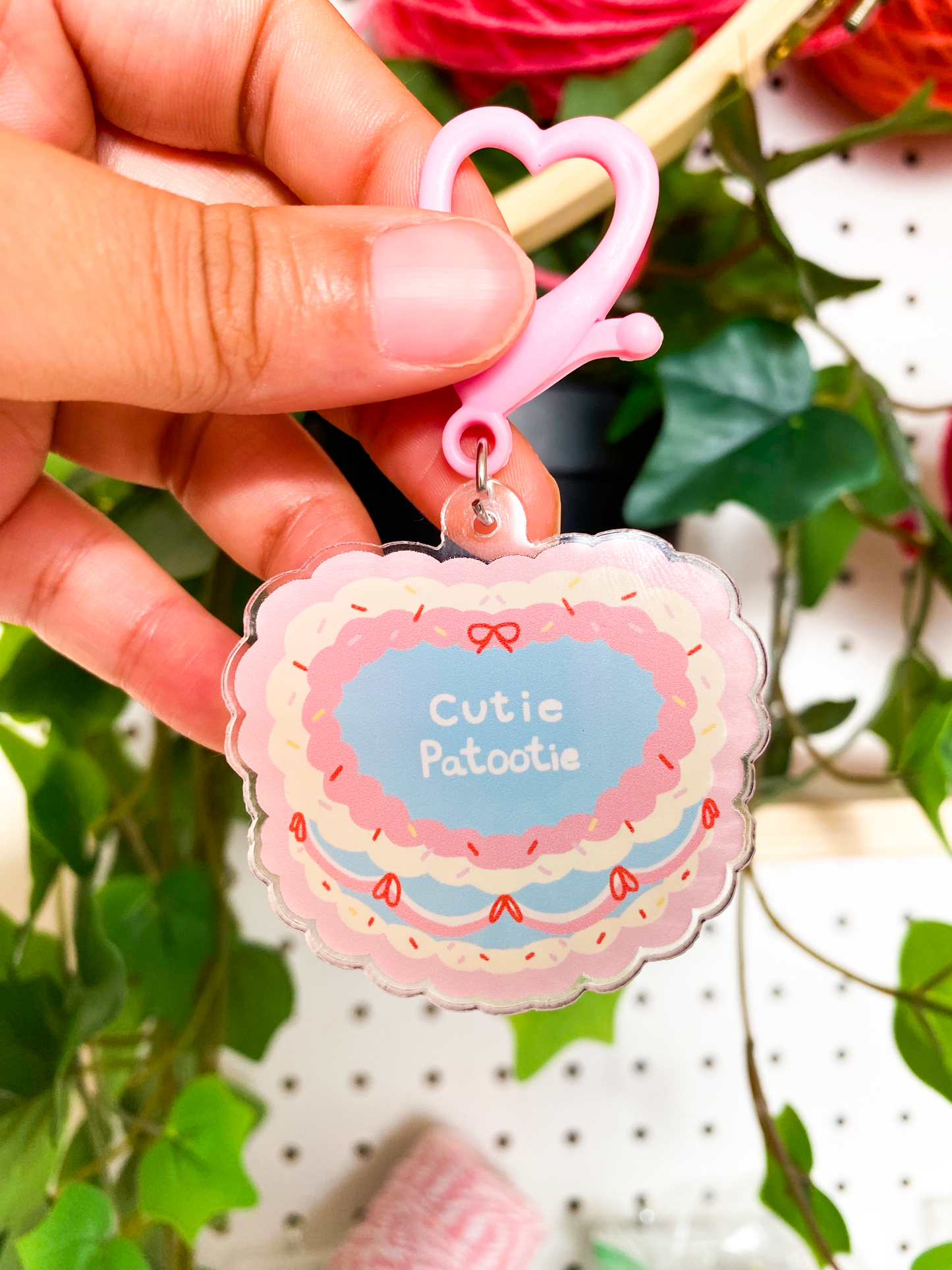 Cutie Patootie Cake Keychain