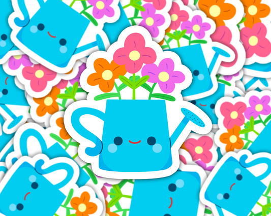 Happy Watering Can Sticker